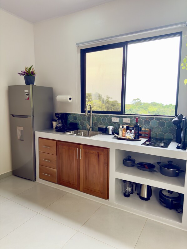 شقة ديلوكس - منظر للجبل | مطبخ خاص | ثلاجة/مجمد بحجم كبير، ميكروويف، فرن، موقد طهي مسطح