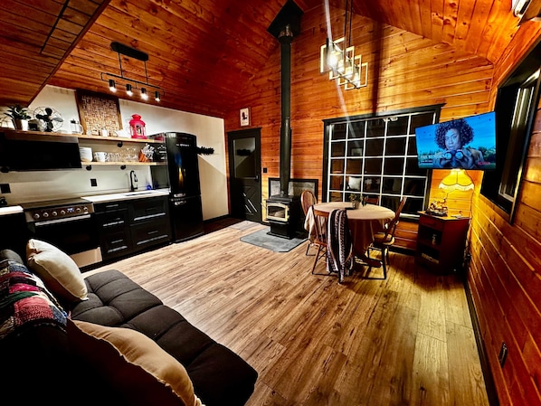 Living area - Grizzly Bear Cabin # 2. (Central Kootenay)