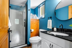 Hair dryer, towels