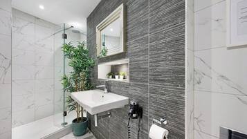 Hair dryer, towels