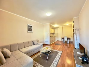 Classic Apartment, Partial Sea View | Living area - Beachfront Apartments Oaza 2 (Petrovac)