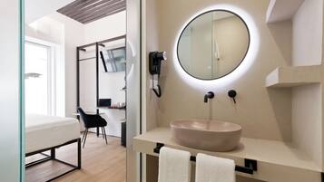 Deluxe-Doppel- oder -Zweibettzimmer, 1 Queen-Bett, Nichtraucher, Gartenblick | Badezimmer