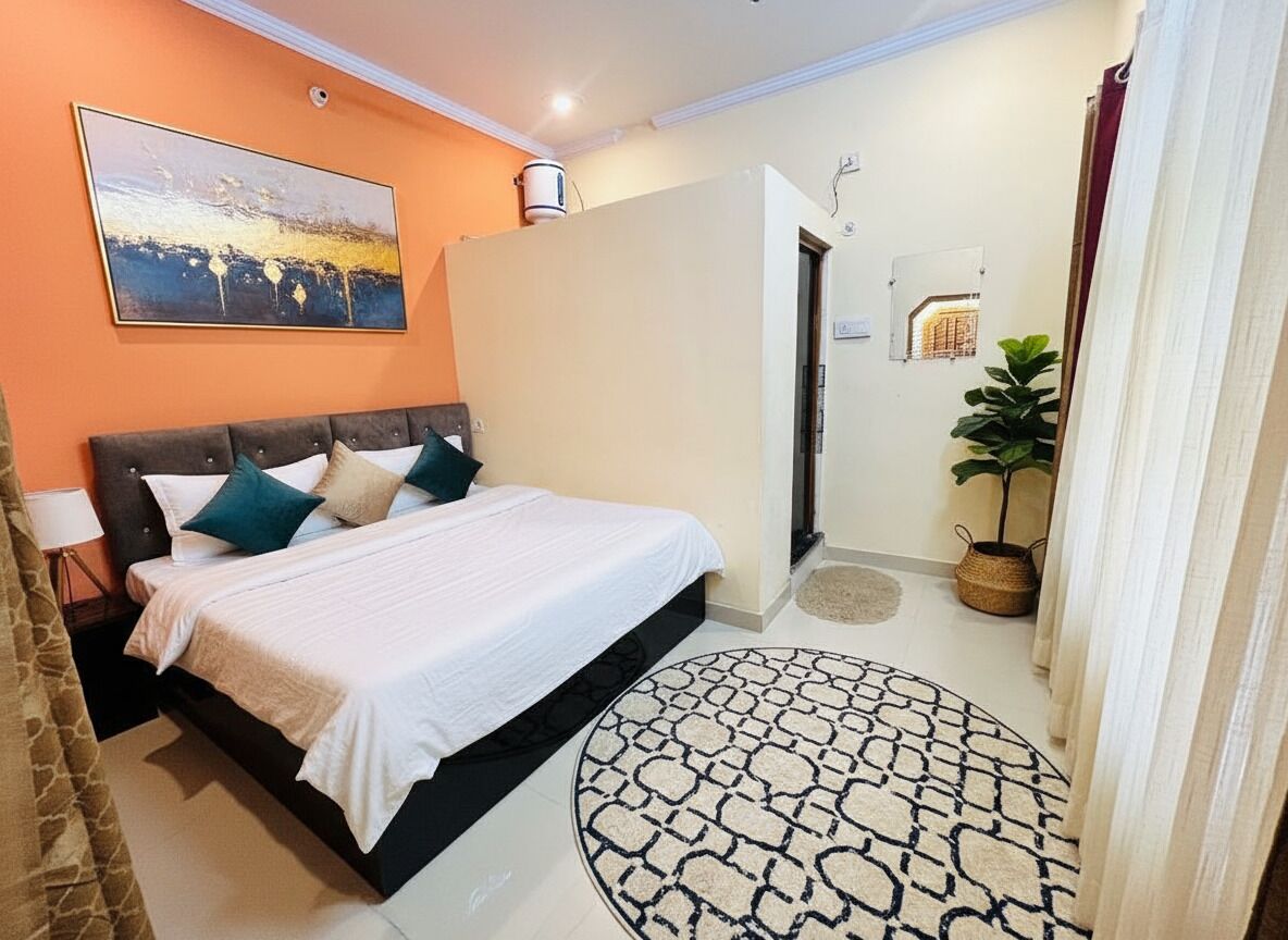 ห้องดีลักซ์ดับเบิล | เครื่องนอนระดับพรีเมียม, ผ้านวมขนเป็ด, เตียงเมมโมรีโฟม, Wi-Fi ฟรี