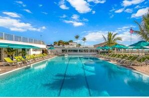 Outdoor pool, a heated pool