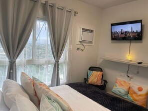 1 bedroom, iron/ironing board, bed sheets