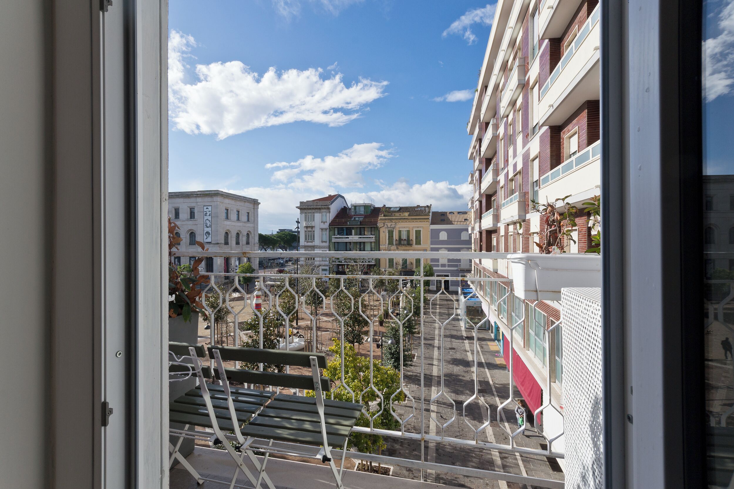 Comfort kamer, 1 twee- of 2 eenpersoonsbedden, 1 queensize bed, balkon, uitzicht op de stad | Terras