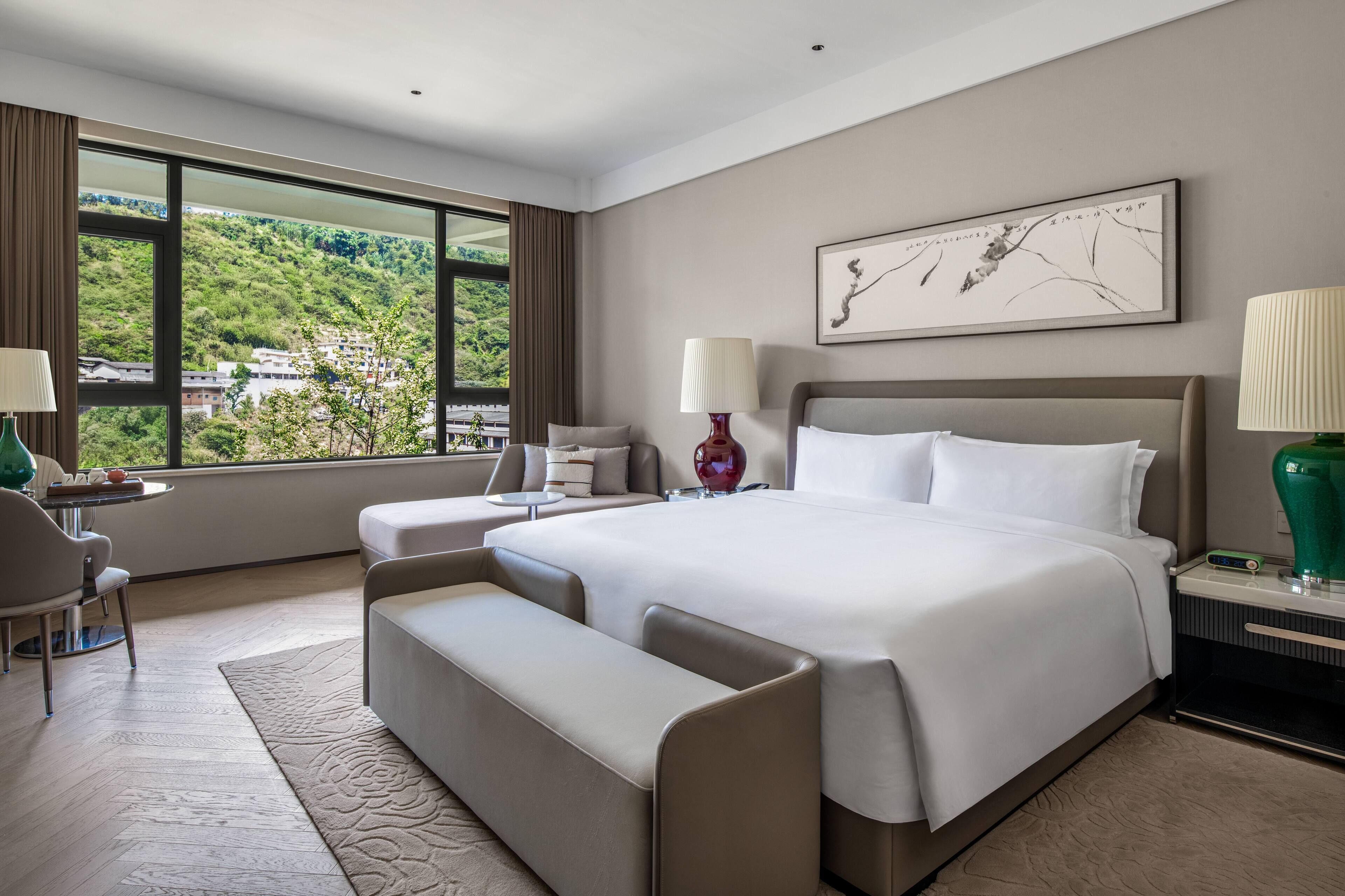 Premium Room, 1 King Bed, Mountain View | In-room safe, blackout drapes, iron/ironing board, free WiFi