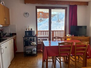 Dining - Apartment Puy st Vincent 1800, 35 m2, 3 rooms, sleeps 6, covered swimming pool (Puy-Saint-Vincent)