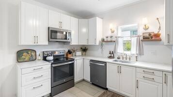 Microwave, oven, stovetop, dishwasher