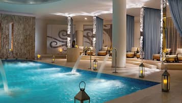 Steam room, body treatments, aromatherapy, deep-tissue massages