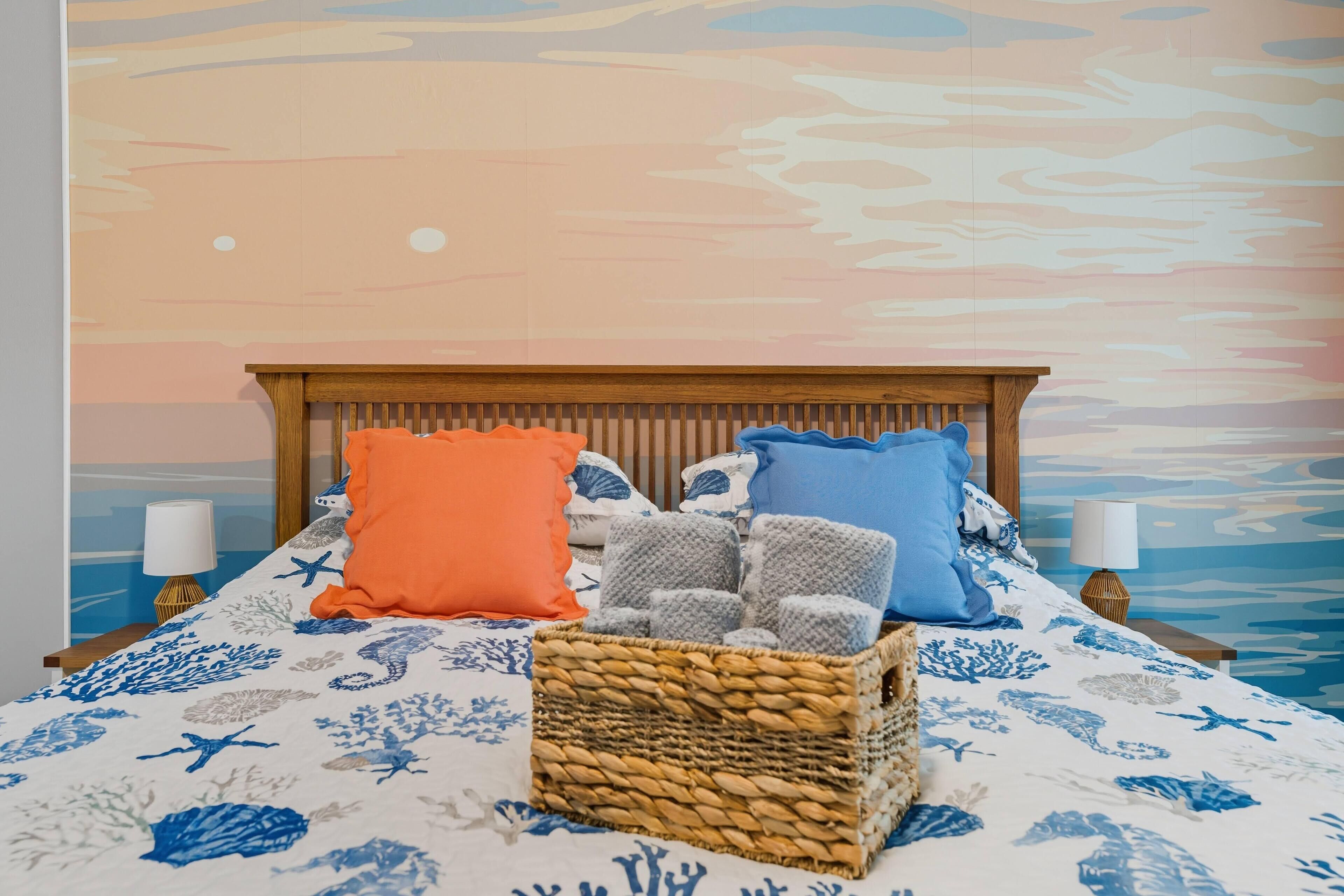 4 bedrooms, iron/ironing board, bed sheets