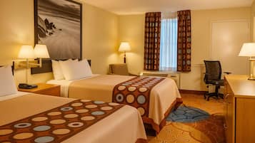 Een bureau, een laptopwerkplek, gratis wifi