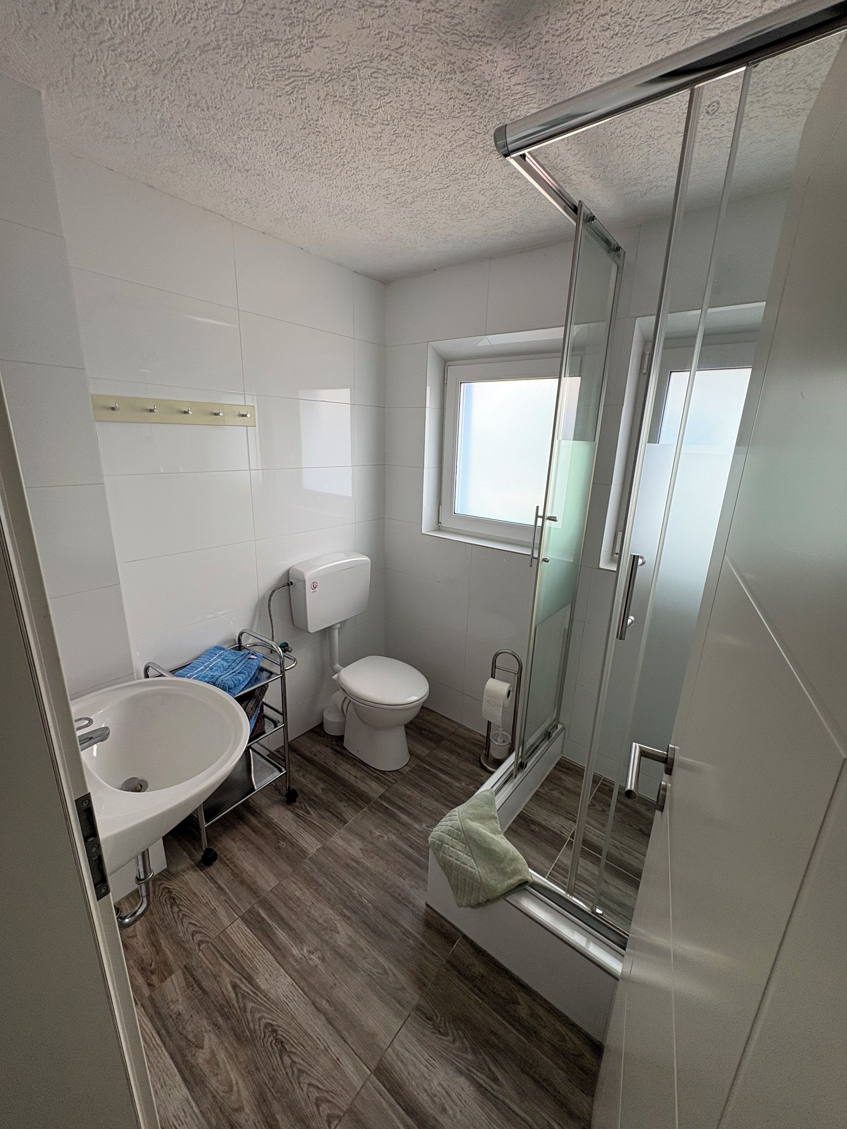 Towels, soap, toilet paper