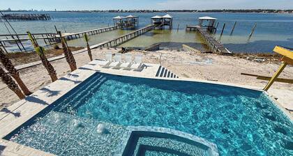 Luxury Waterfront Villa w/ Pool, Hot Tub, Dock & Game Room - Sleeps 28