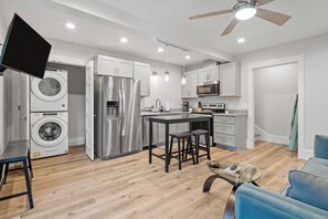 Fridge, microwave, oven, stovetop - Charming Apartment near Downtown with Private Yard + Off-Street Parking (Asheville)