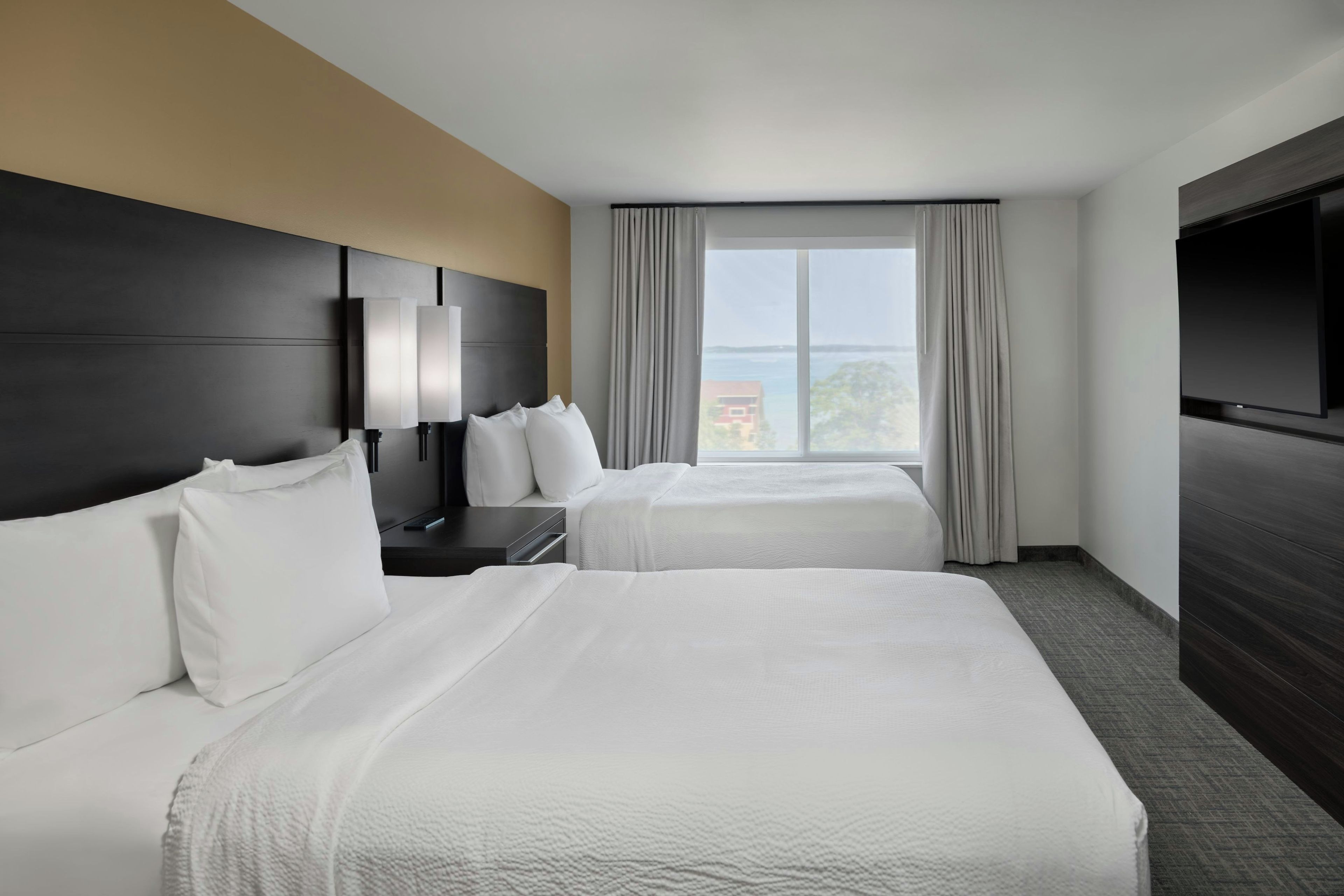 Suite, 1 Bedroom | Desk, laptop workspace, blackout drapes, iron/ironing board