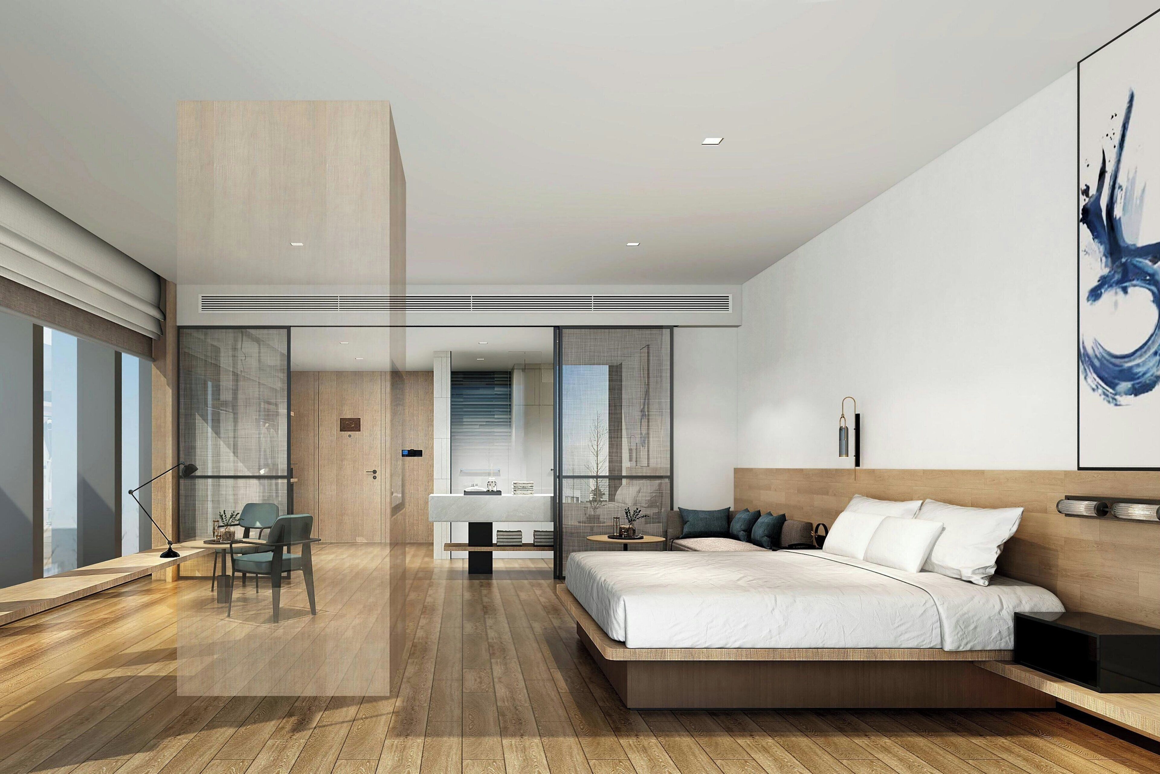 尊贵客房, 1 张特大床, 城市景观