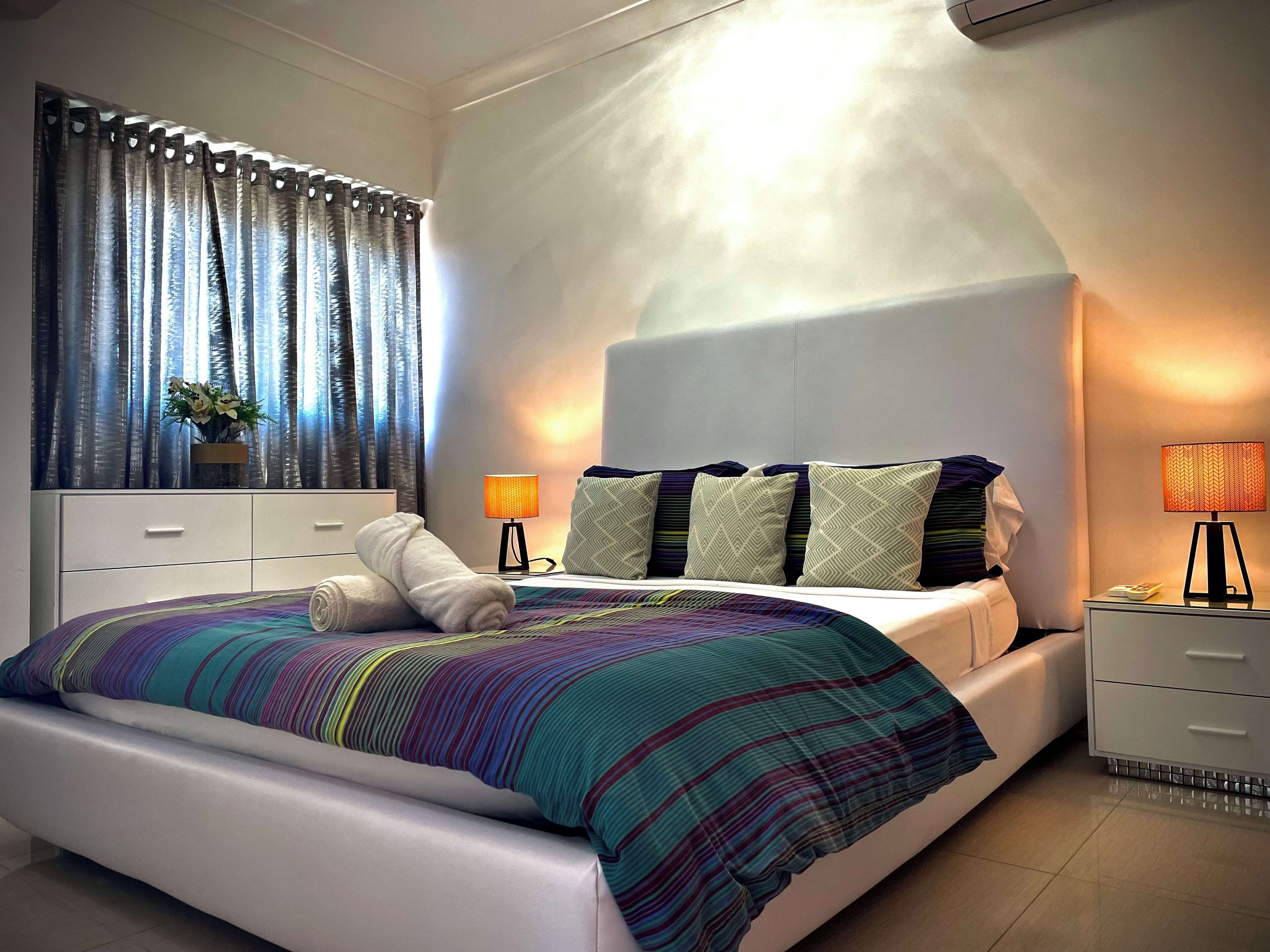 华丽公寓, 阳台, 城市景观 | 熨斗/熨衣板、免费 WiFi、床单