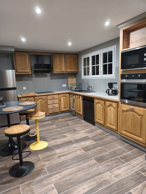 Microwave, oven, stovetop, dishwasher