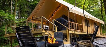 Willow Tent | Outdoor Shower + Fresh Eggs