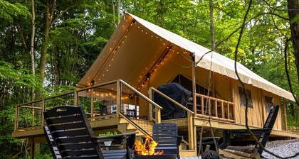 Willow Tent | Outdoor Shower + Fresh Eggs