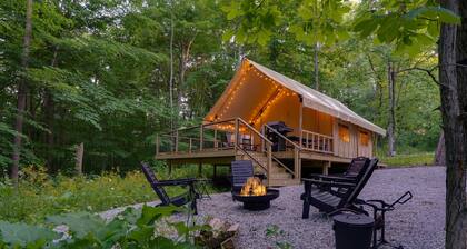 Willow Tent | Outdoor Shower + Fresh Eggs
