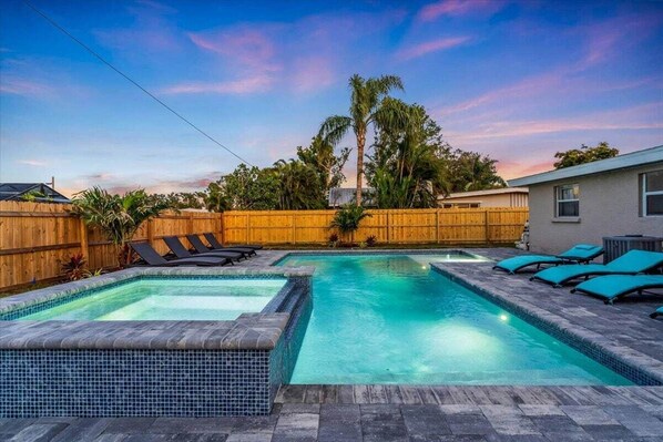 A heated pool