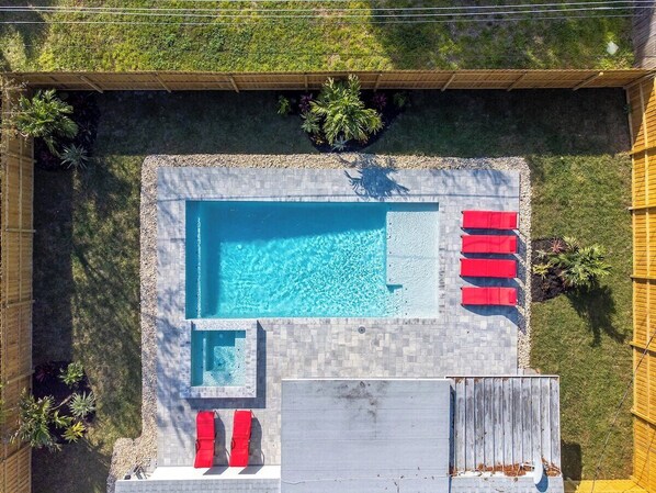 A heated pool