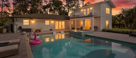 Outdoor pool, a heated pool