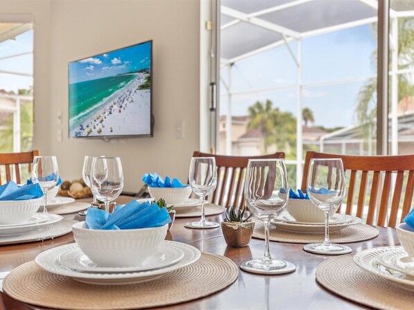 Dining - 293- Fabulous 3 Bed Villa with Private Oversized Pool and Games Room Near Disney (Davenport)