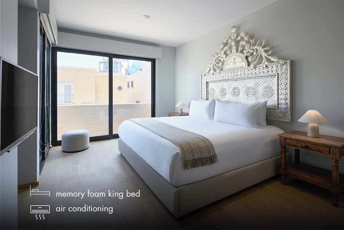 Casita Salvia | Ropa de cama de alta calidad, camas con pillow-top y minibar 