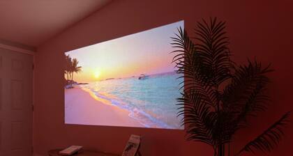 Coastal-Chic Getaway | King Bed + 100` Projector