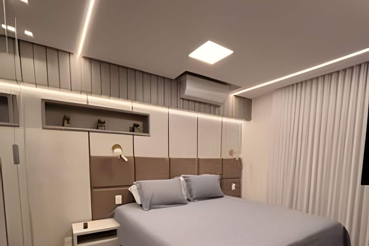 Individually decorated, individually furnished, desk, laptop workspace