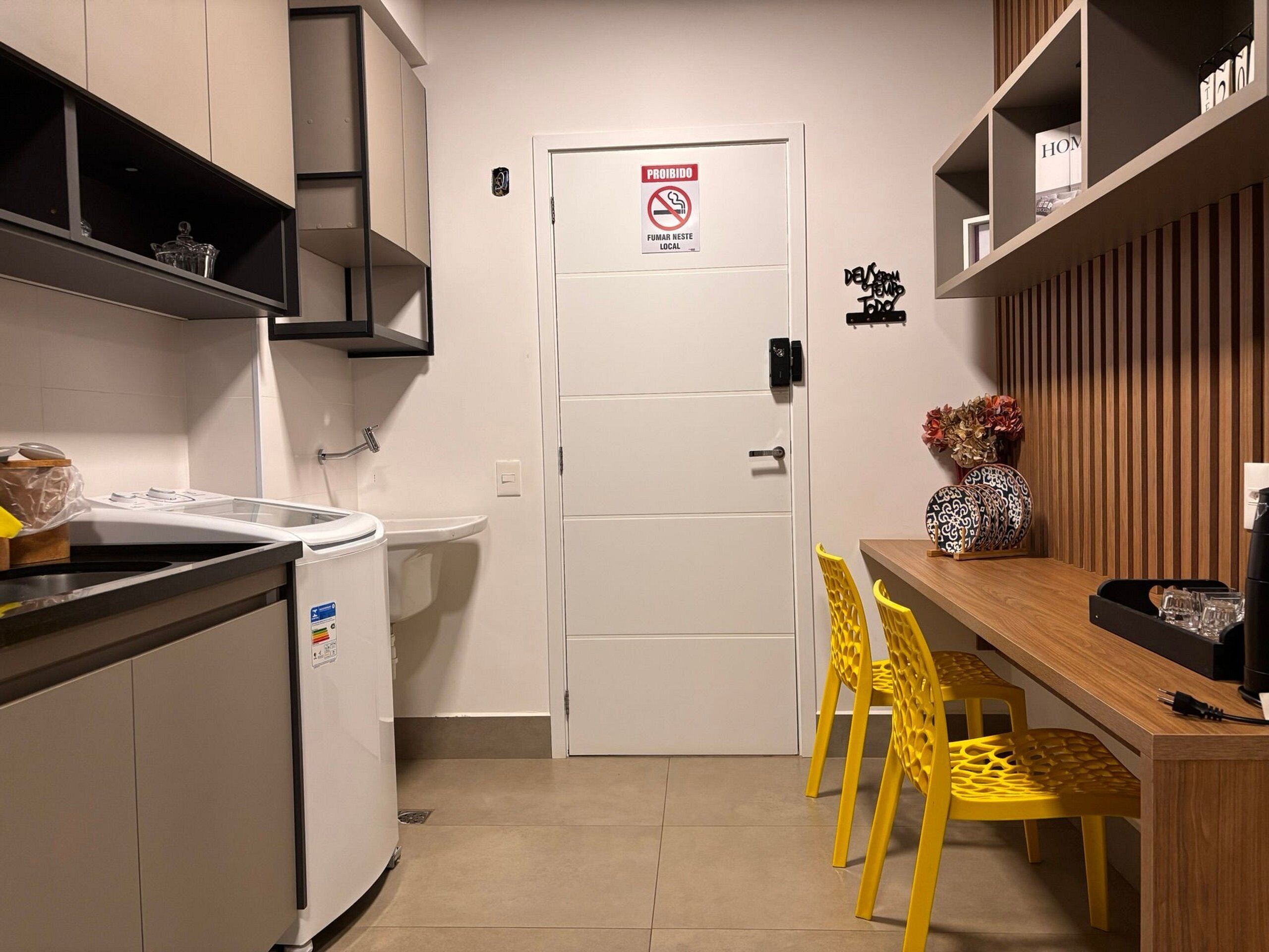 Comfort Apartment | Private kitchen | Full-sized fridge, microwave, oven, stovetop