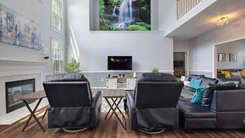 Télévision, cheminée