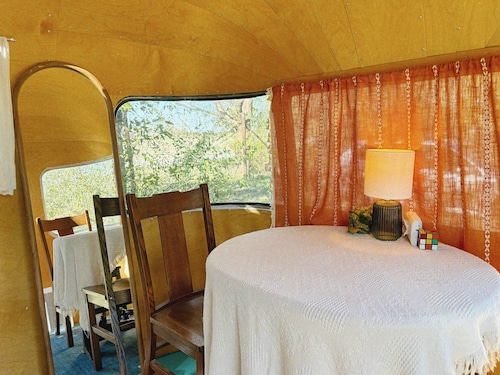 Renovated 1976 Airstream Argosy, A Wooded Retreat in Oklahoma City