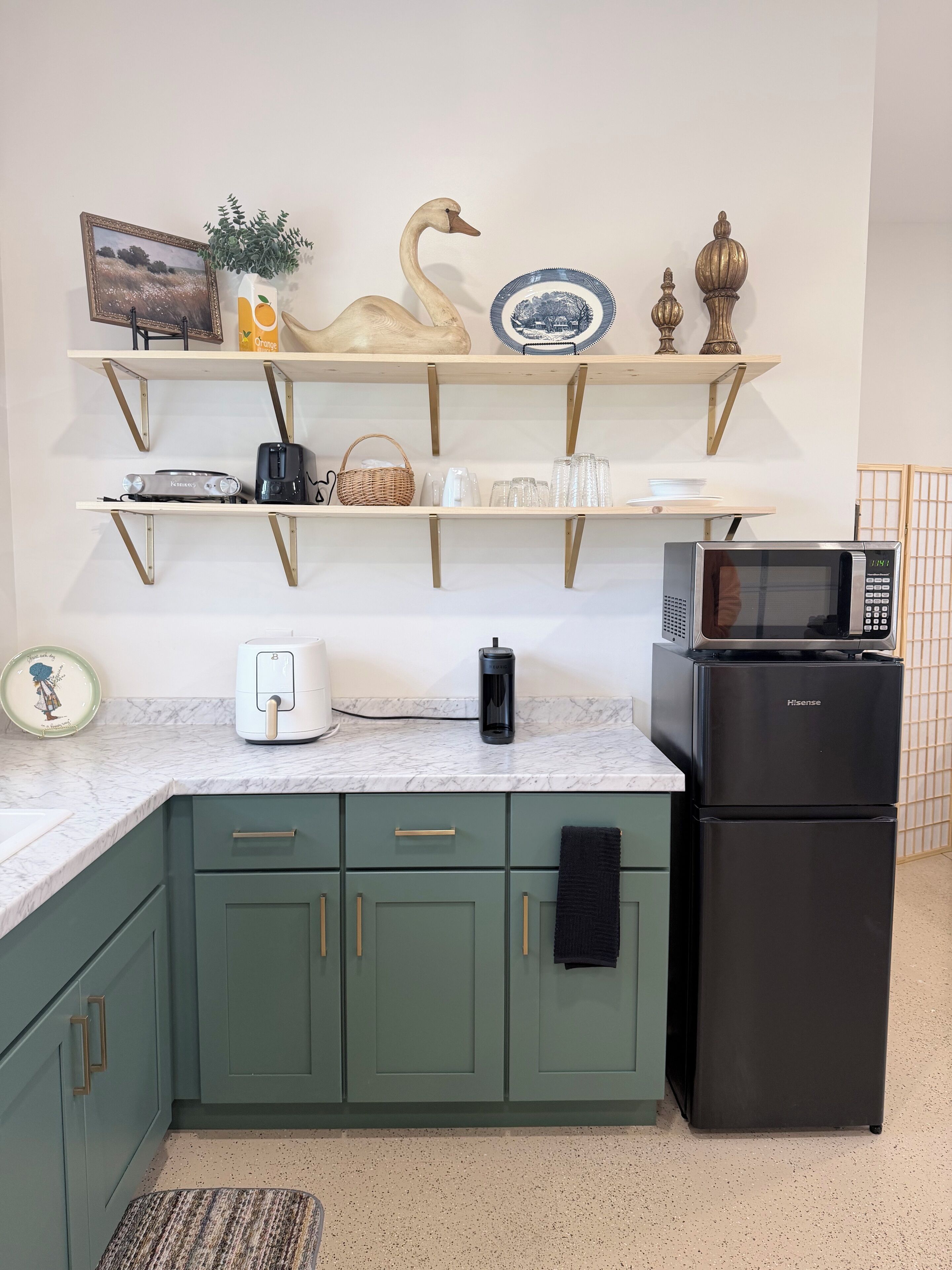 Microondas y papel de cocina