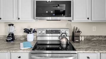 Microwave, oven, stovetop, dishwasher