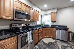 Microwave, oven, stovetop, dishwasher