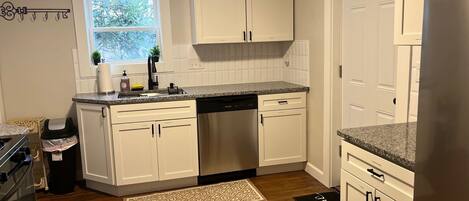 Microwave, stovetop, dishwasher