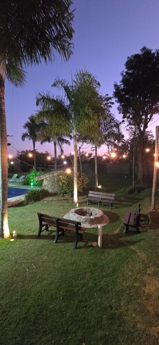 Country house in a gated community with heated pool, air conditioning and 4 bedrooms