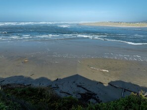 On the beach, beach towels