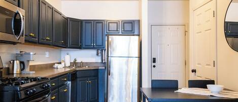 Microwave, oven, stovetop, dishwasher