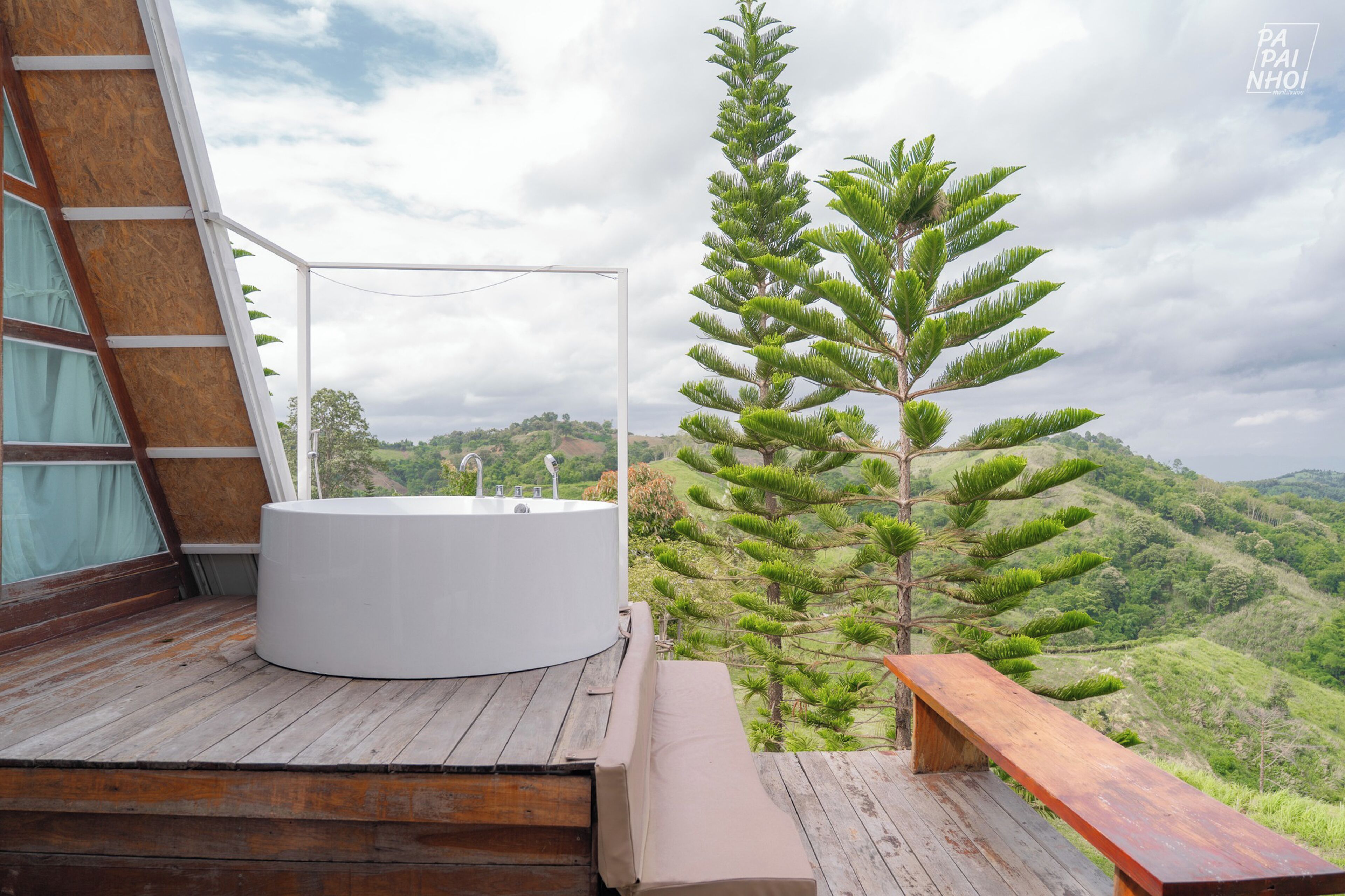 ห้องพัก (A-Frame Premium Wooden Cottage) | Wi-Fi ฟรี, ผ้าปูที่นอน