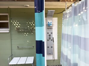 Chuveiro, secador de cabelo