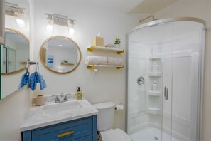 Een douche, een haardroger