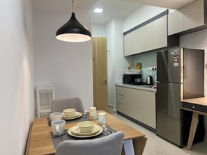 Superior Studio, Balcony, City View | Private kitchenette | Full-size fridge, microwave, stovetop