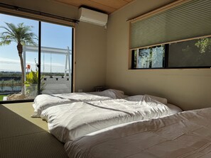 Familievilla - terrasse - havudsigt | Skrivebord, gratis Wi-Fi