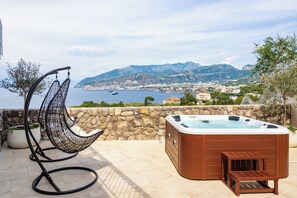 Luxury Apartment, Sea View | Terrace/patio