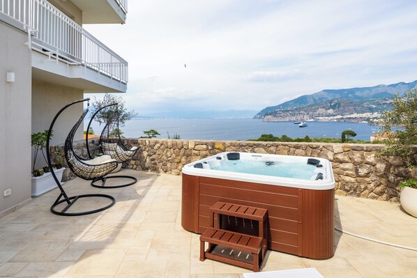 Luxury Apartment, Sea View | Terrace/patio